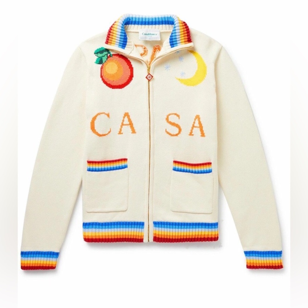 Casablanca Casa Club Intarsia Knit Jacket - Picture 7 of 8